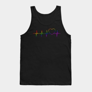 LGBT Heartbeat Gift For Proud Gays & Lesbians Tank Top